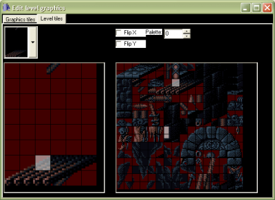 Screenshot of the level graphics editor