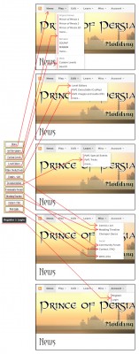 How the menu entries moved when popot.org moved from v1.0 to v2.0.