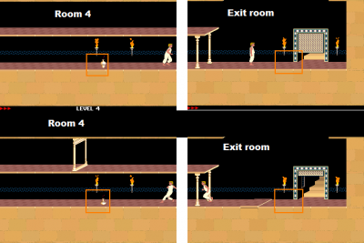 After the exit opens, a tile in room 4 will change